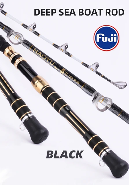 Super Hard Deep Sea Big Game Solid Fiber Glass Boat Rods For Electric Reels  Bottom Fishing