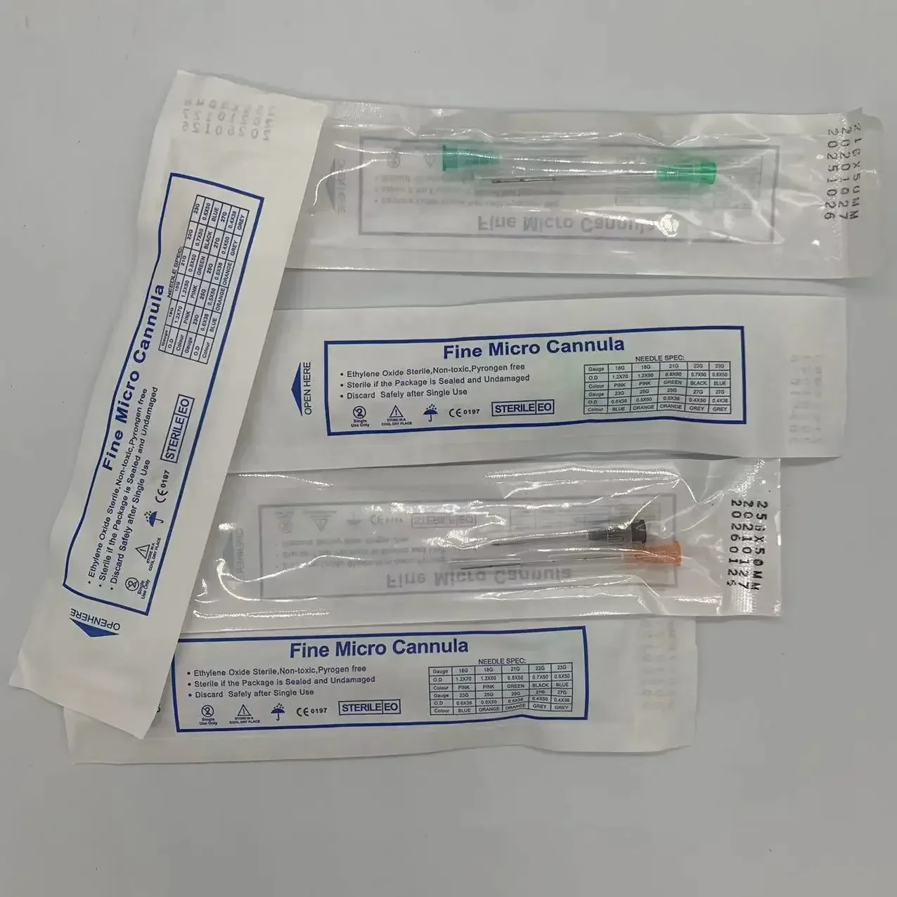 50pcs Blunt Cannula For Filler Injection14G/18Gmm 18G21G22G23G25G27G30G Facial Filling Slight Blunt Needle accesorios