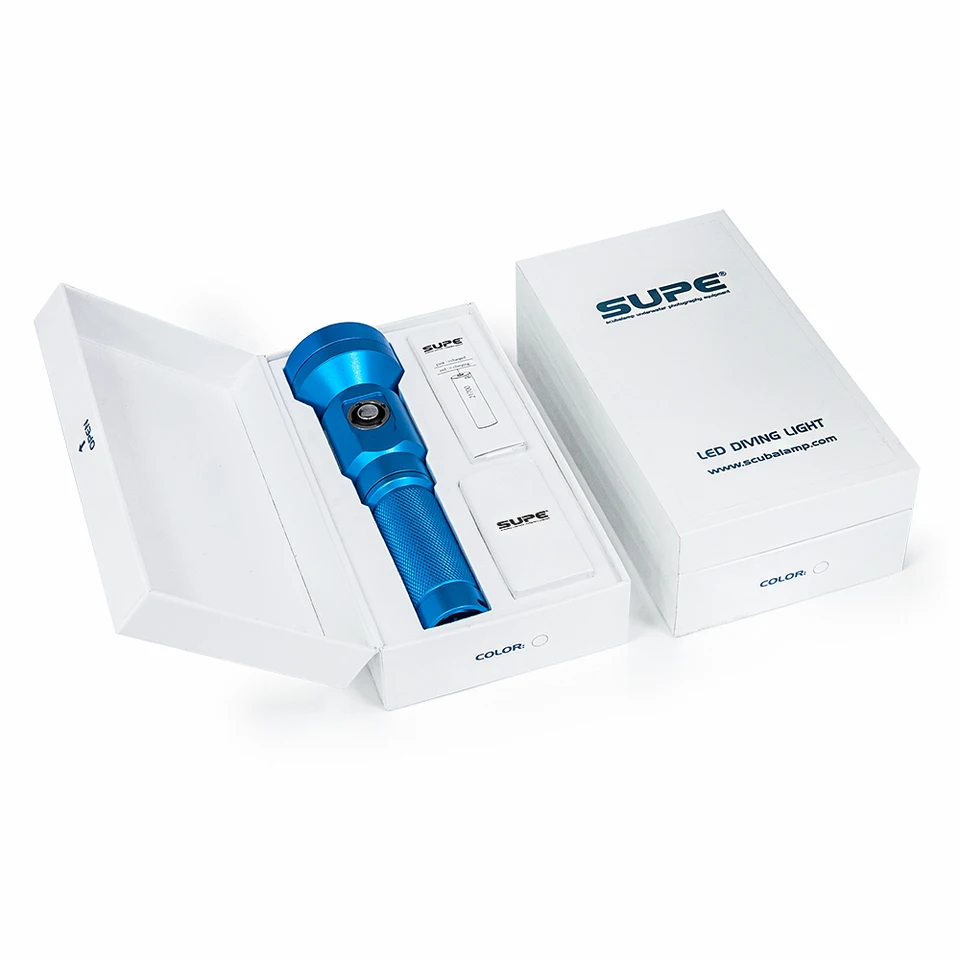 Supe scubalamp rd90t 1800ルーメン水中サーチライトスキューバ