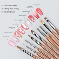 BORN PRETTY Nail Art Brush 9 Sizes Painting Drawing Carving Dotting Pen Nails Stripes Thin Lines Tools Nail Art Manicure Tool 2