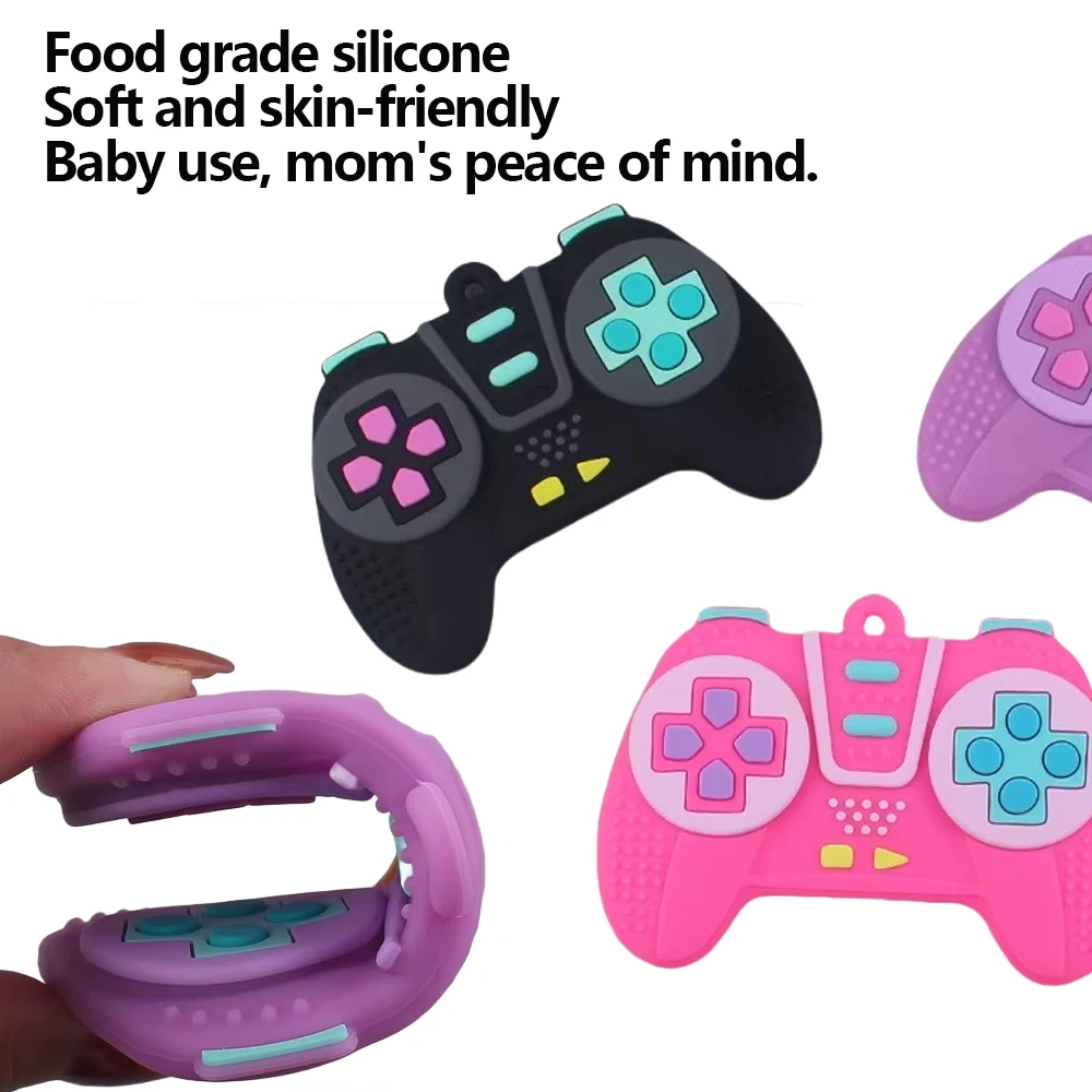New Baby Chew Teething Game Controller Shape Silicone Teething Toy for Babies 6-12 Months Gifts Sensory Educational 3
