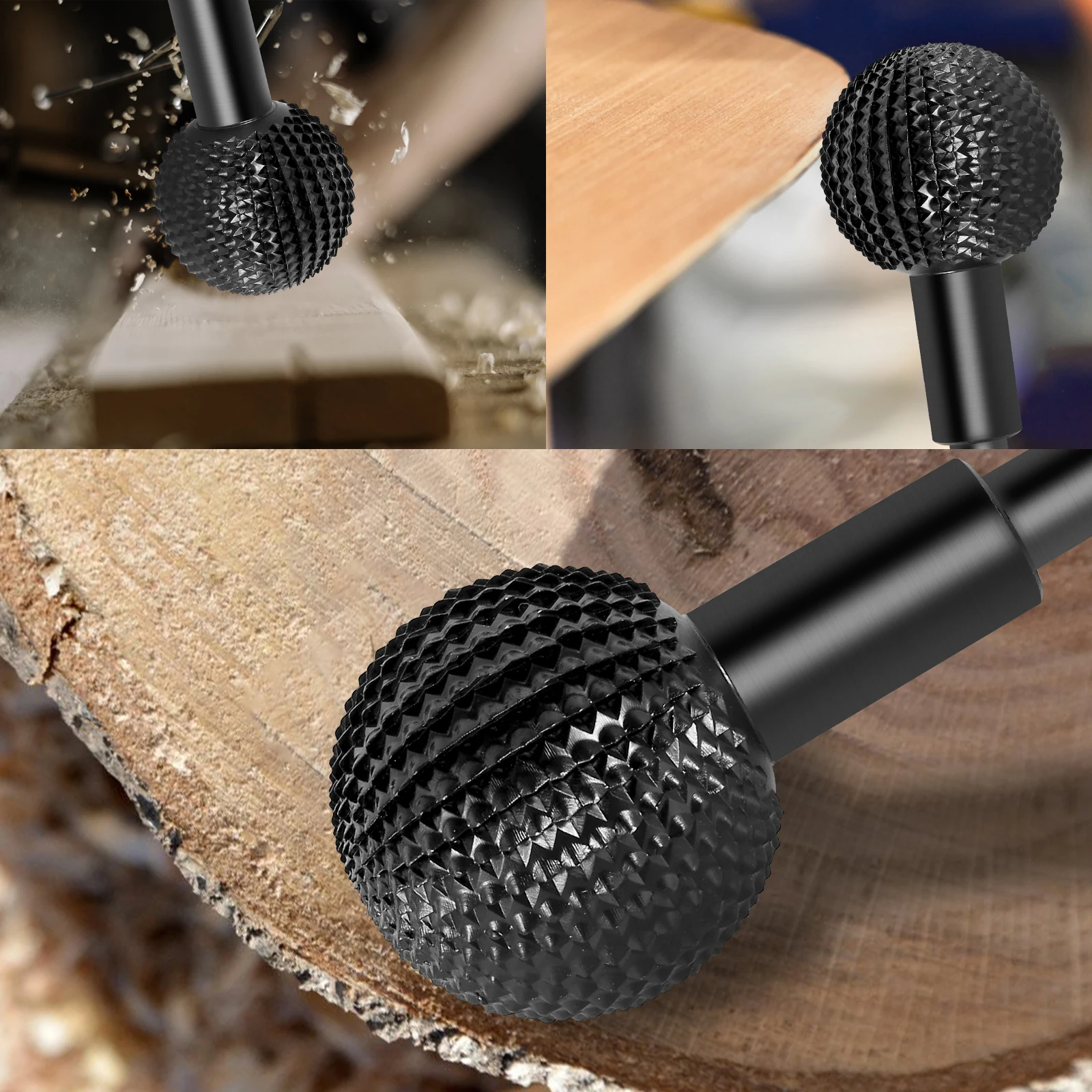 Sphere Rotary Burr Durable Wood Carving Burr for 115/125 Angle Grinder Polishing Engraving Ball Cutter Carbon Steel Ball Gouge