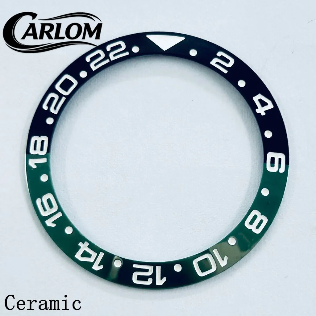 Multicolor GMT Aluminum/Ceramic Sloping Bezel Insert for 40mm Watch Case - Premium Watch Accessory