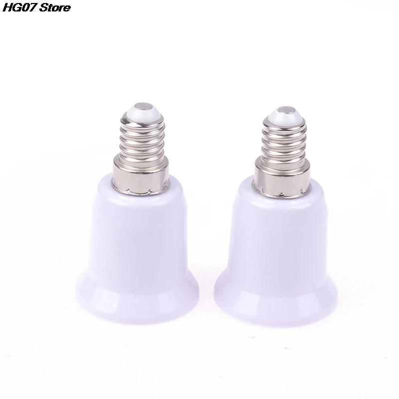 

2PCS White E14 To E27 E14-D27 Adapter Conversion Socket Fireproof Plastic Converter Socket Bulb Adapter Lamp Holder Adapter Set