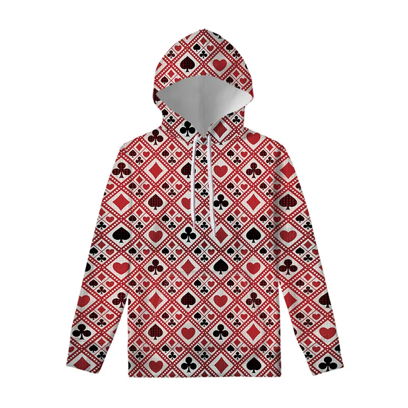 

Playing Cards 3D Printed Hoodie Men Fashion Poker Pattern Pullover Swearshirt Women Spring Autumn Oversized Hoodies Male Clothes