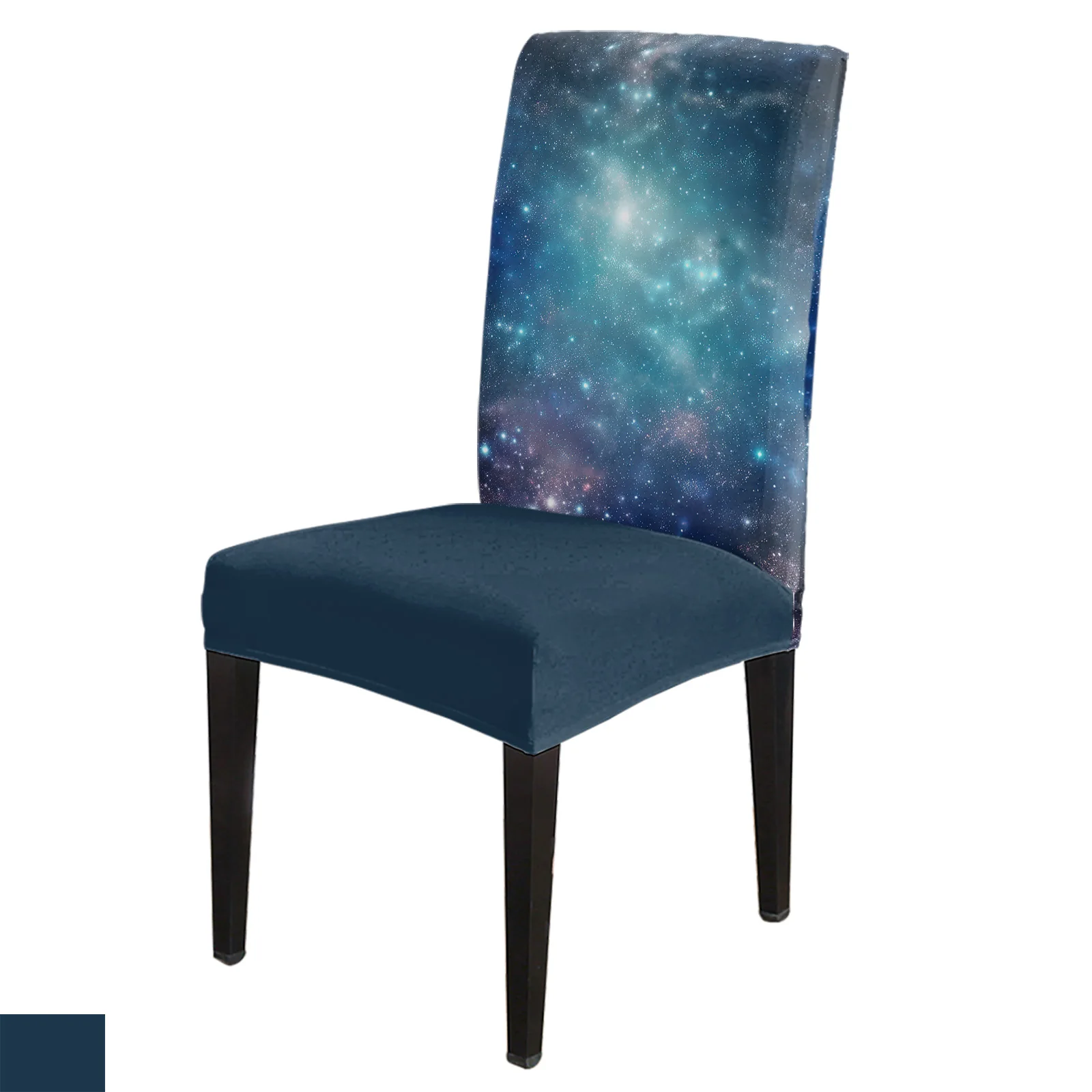 

Starry Sky Stars Milky Way Chair Cover Set Kitchen Dining Stretch Spandex Seat Slipcover for Banquet Wedding Party