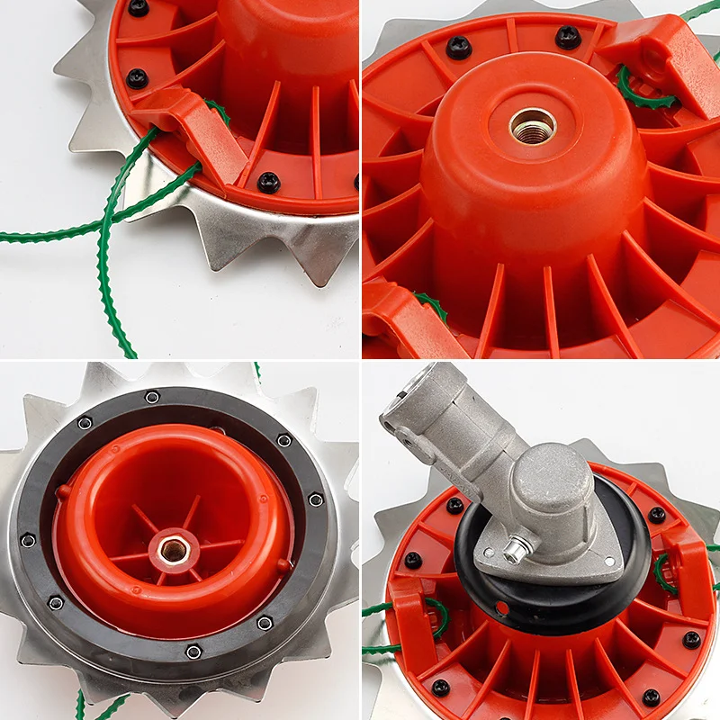 Double Hit Grass Trimmer Head with String and Blade for Brush Cutter Grass Cutter Machine Parts Garden Tools M10