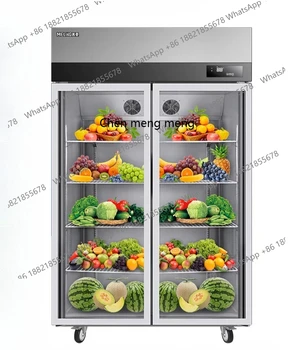 Commercial refrigerated and fresh-keeping display cabinet stainless steel kitchen all-copper refrigerator large capacity