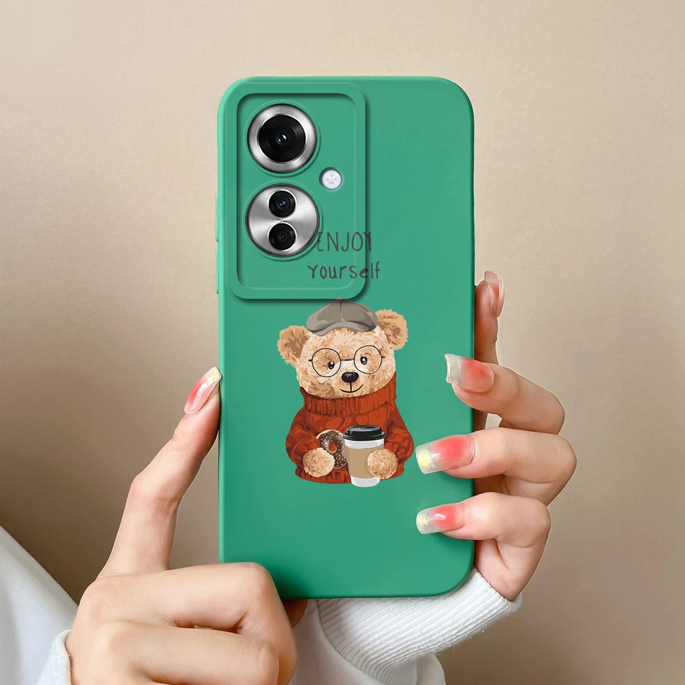 Stylish Cute Girl Shockproof Liquid Phone Cover - Smooth and Fashionable Design