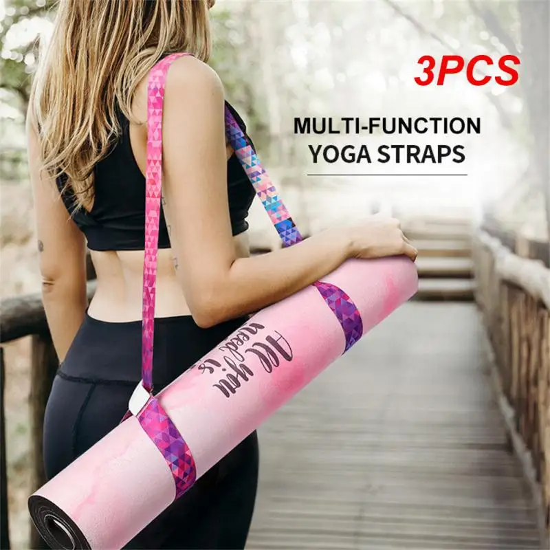 

3 шт. ремень для коврика для йоги регулируемый спортивный ремень на плечо ремень для переноски ремень для упражнений эластичный ремень для фитнеса тренажерного зала эластичный ремень для йоги