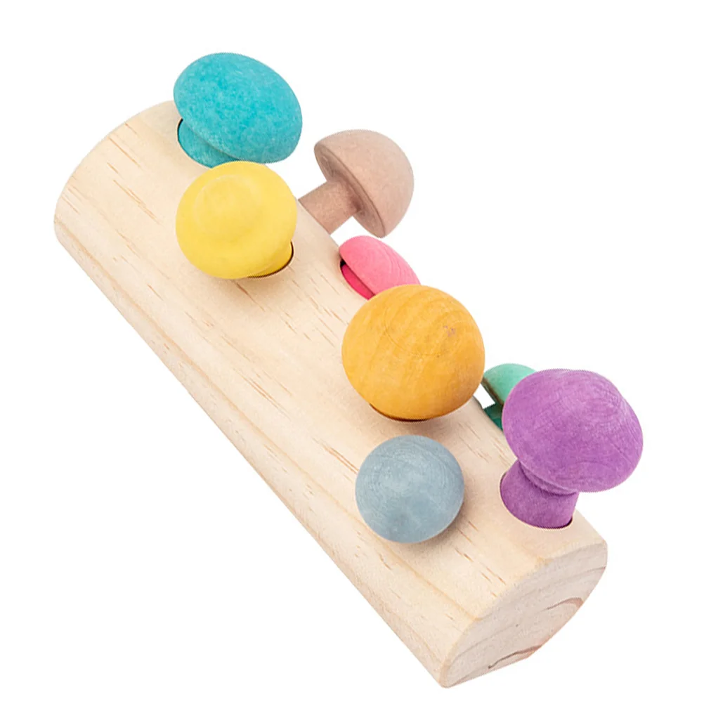 

Mushroom Early Childhood Educational Wooden Macaron Wooden Mushroom Matching Puzzle Game