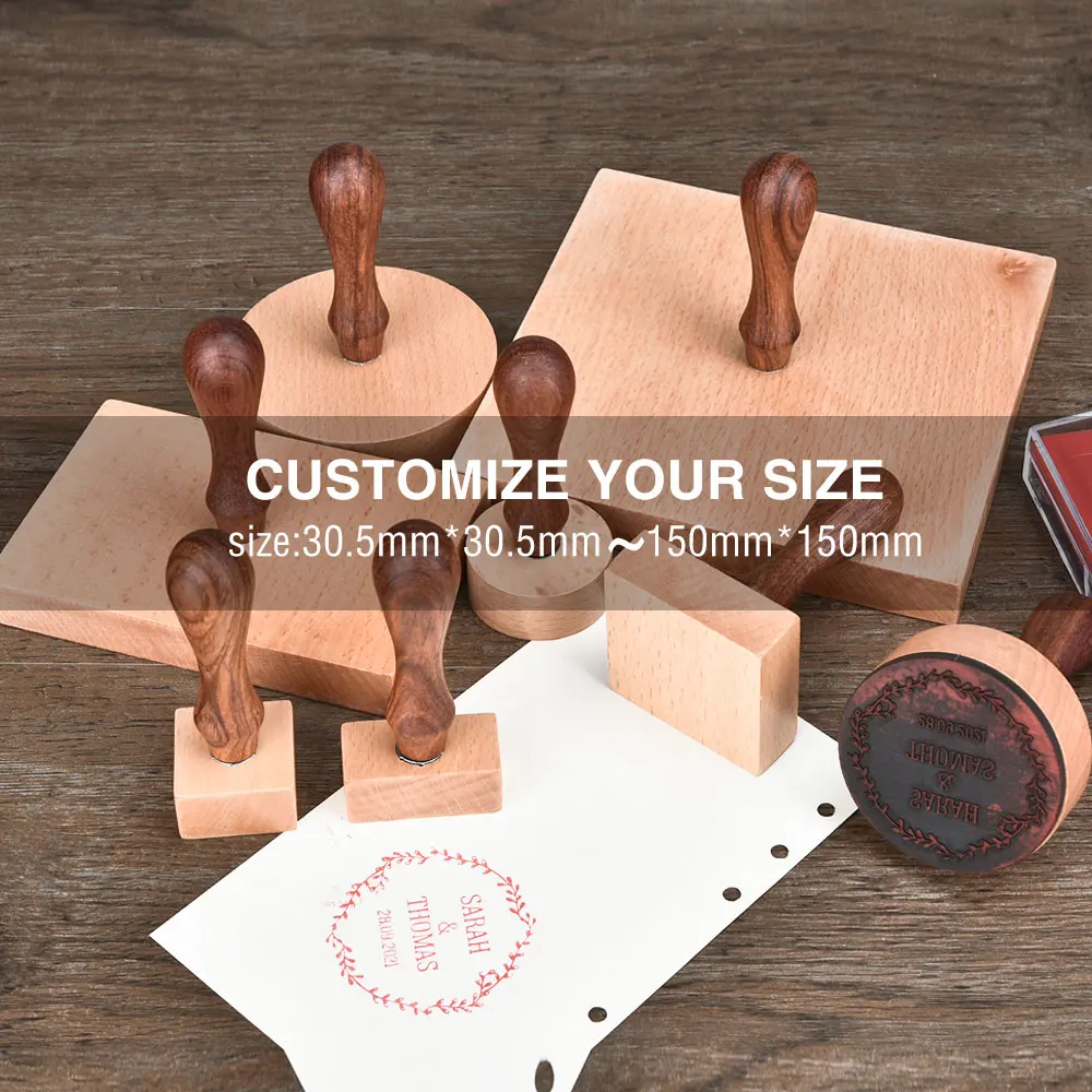 Wooden Rubber Wedding Stamp Wood Weddding Stamp Invitation Stationery Personalized Brand Envelope wooden stamp,wedding stamp