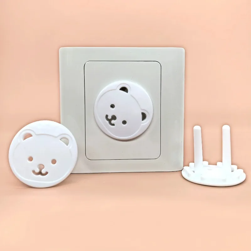 5/10Pcs Plugs Protector Cover Switch Covers Cute Bear Power Socket Cover Plugs Child Safety Protector Proof Electric