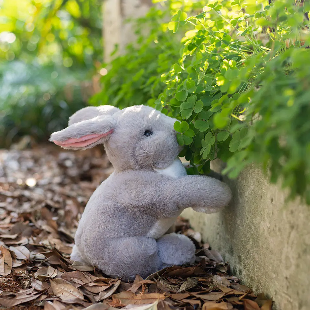 Realistic Furry Rabbit Plush Toy Lifelike Animal Bunny Baby Doll Simulation Model Birthday Gift Room Decor 30-50cm