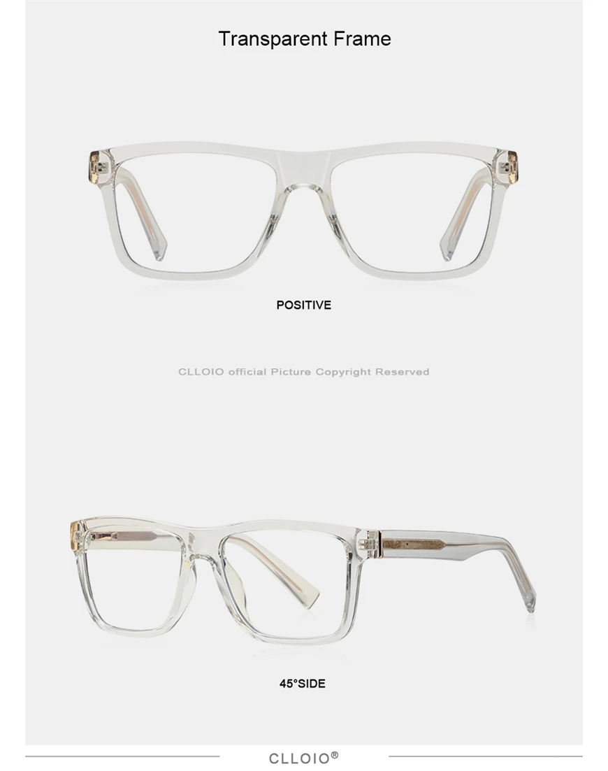CLLOIO Neue Sport Stil Lesebrille Rahmen Outdoor Reiten Myopie Gläser Mode Optische Gläser Anpassbare Rezept – Detail 21