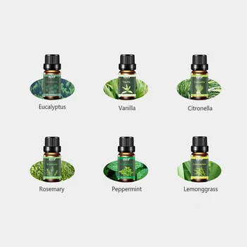 6-Piece Premium Essential Oil Set 6 Fragrance Options for Diffusers Aromatherapy Eucalyptus Citronella Designed for Humidifiers 2