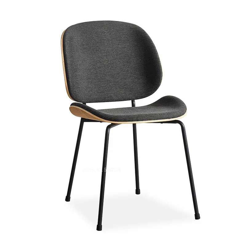 

Accent Designer's Backrest Negotiation Dining Chairs Simple Luxury Furniture Fashion Soft Dining Chair Creative Coffee Armchair