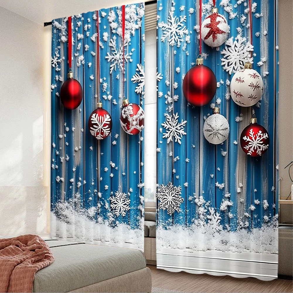 3D Colored Pennant Christmas 16 Curtains Drapes main image 0