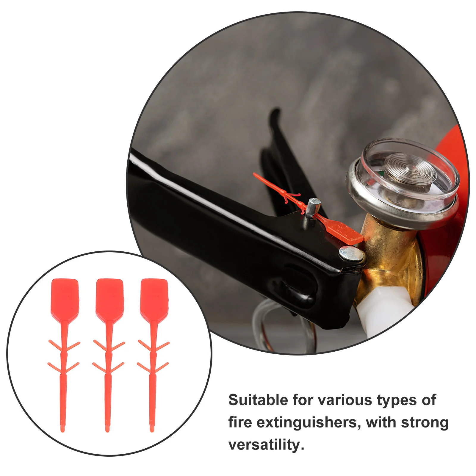 1000 Pcs Fire Extinguisher Accessories Wet Pull Pin Latches Automotive Car Red Tamper Seals Extingushier Plastic Safety