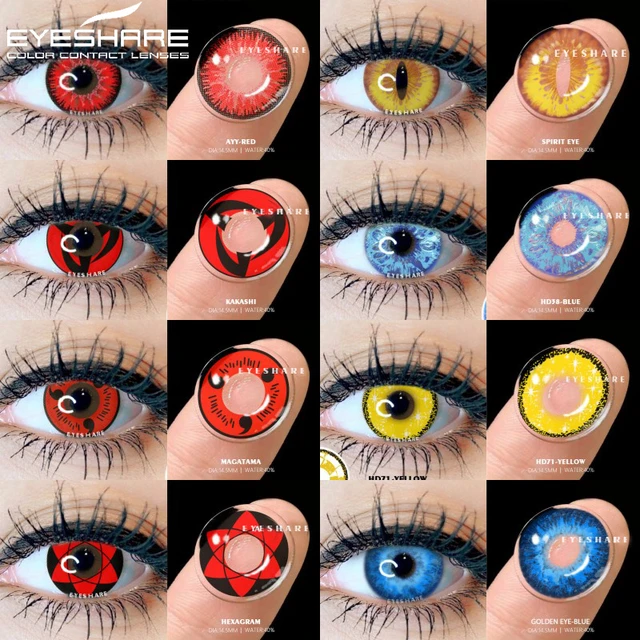 OVOLOOK-2pcs/pair Cosplay Lenses for Eyes Colored Contacts Anime Cosplay  Accessories Color Contact Lenses Yearly Use(Dia:14.5mm) - AliExpress