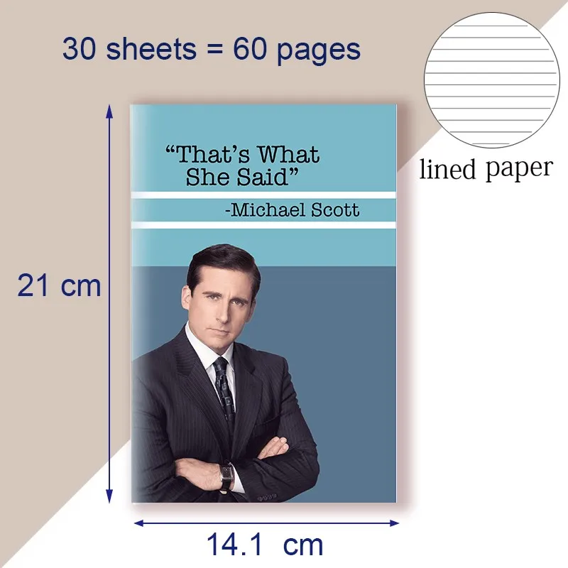 دفتر ملاحظات مقاس A5 مع اقتباس مايكل جي سكوت - كيف...