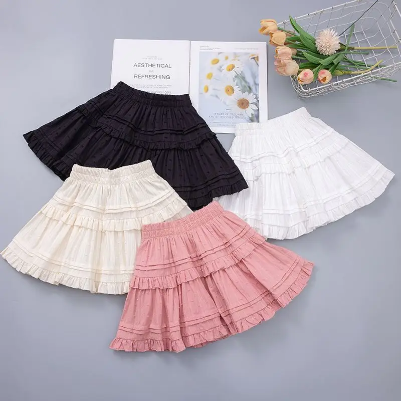 2-13Years Toddler Kids Platted Skirts for Girls Elastic Waist tutu Skirt Children Summer Shorts Skirt 4 5 6 7 8 9 10 11 12