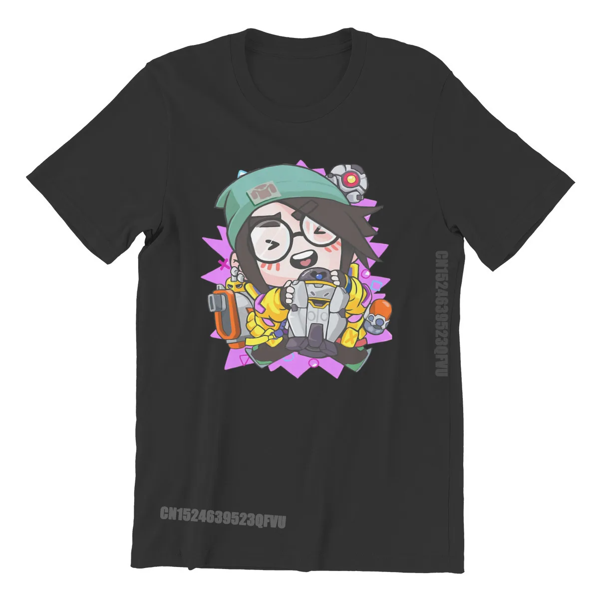 

VALORANT Game KILLJOY Men T Shirts Classic Gothic High Quality Tshirts Oversized Vintage Streetwear Clothing