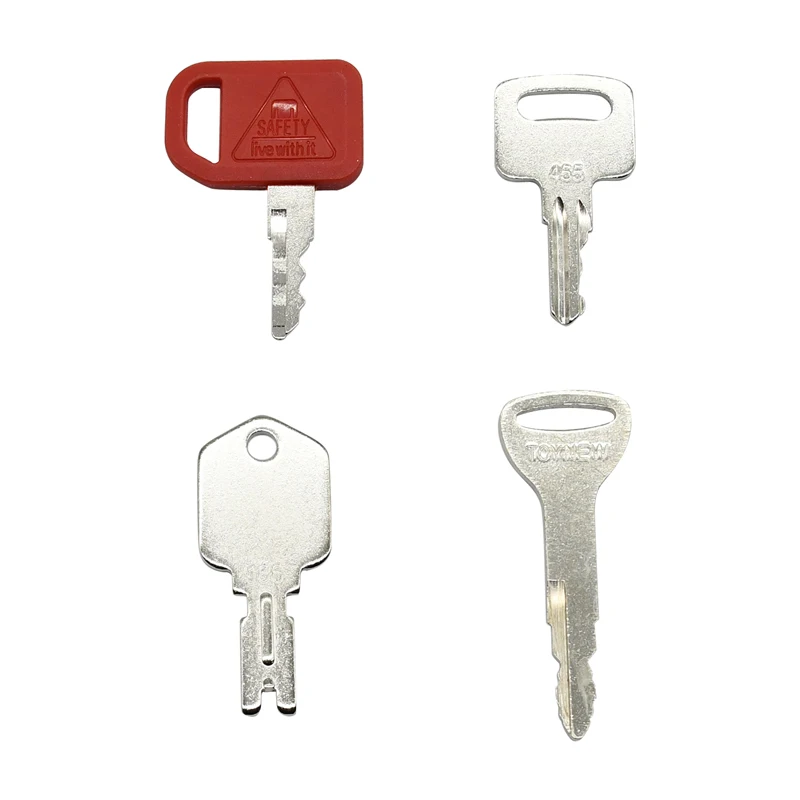 4PCS Construction Heavy Equipment Ignition Key Set T209428 455 Compatible with Daewoo Skid Steer 430 440 450