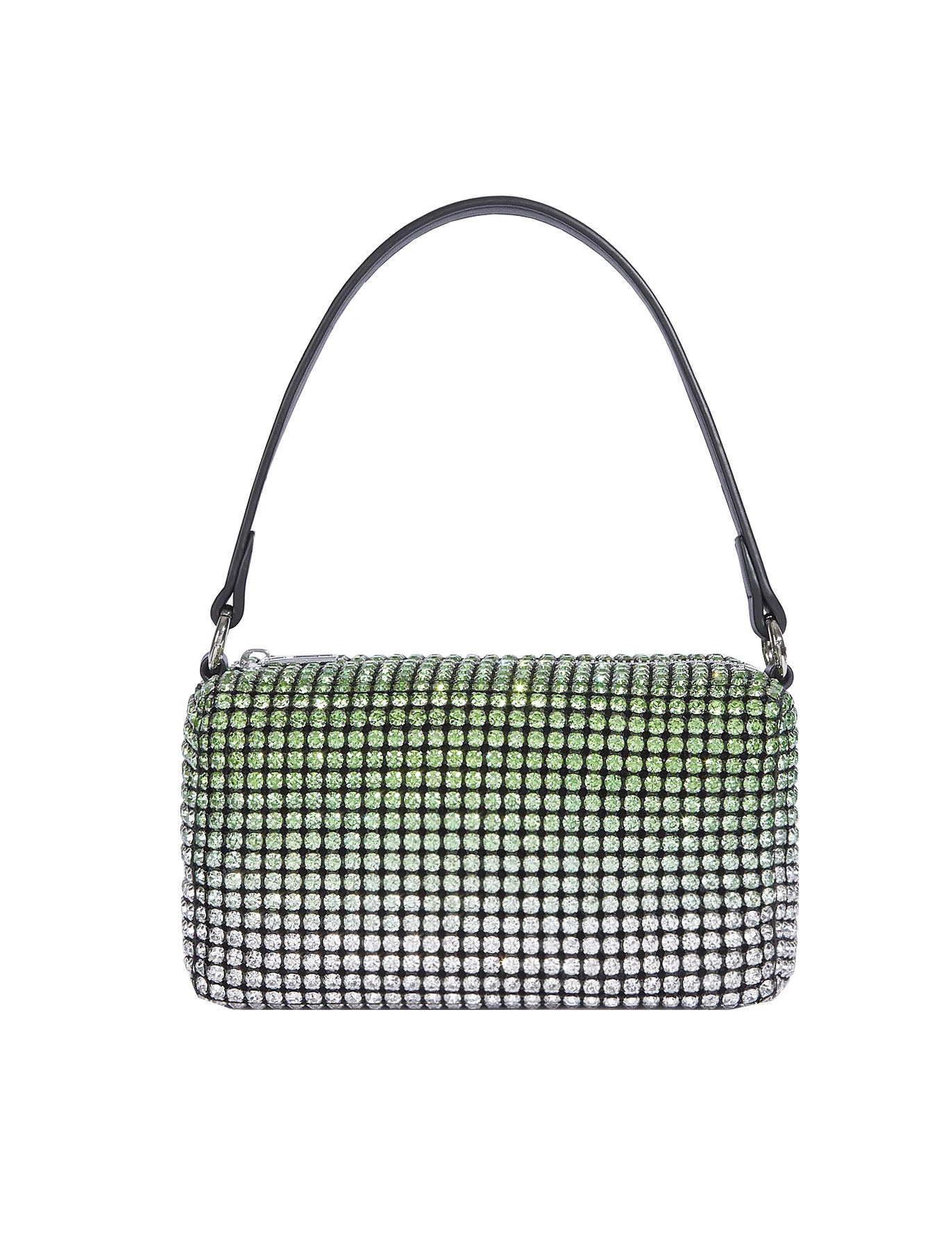 

Женская Повседневная сумка через плечо, блестящая квадратная сумка на молнии, с градиентом, с цепочкой