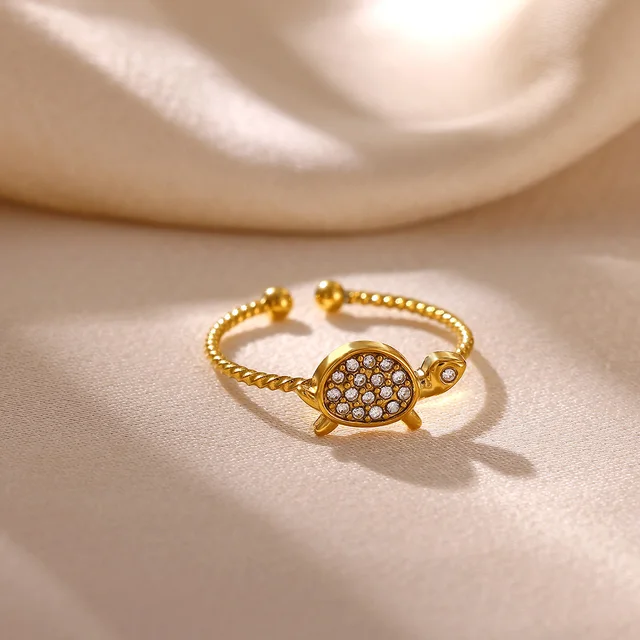 88201-8e25cb.jpg Bague d'été imperméable couleur or rose pour femmes, anillos romantiques en forme de fleur de marguerite, en acier inoxydable, cadeaux élégants pour fête