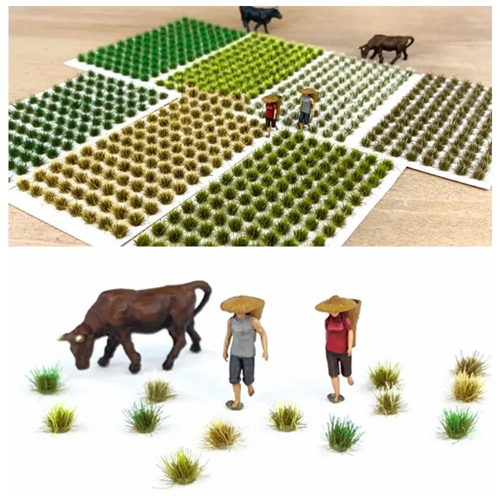 Static Building Sand Table Micro Landscape Artificial Grass Cluster Modeling Static Grass Tuft Mini Grass Tuft 5mm static grass powder model nylon materials miniature diy sand table lawn landscape layout accessory 30g bag