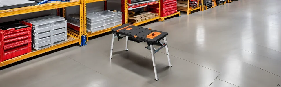 NEUE 7-in-1 tragbare klappbare Werkbank, multifunktionale Arbeitsplattform, verwendet als Dolly, Saw Horse, Car Creeper und Handtruck – Detail 2
