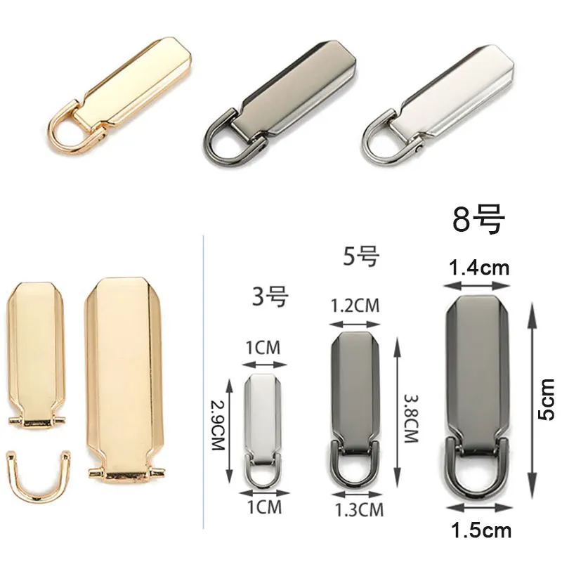 5Pcs Zipper Pull Replacement Metal Zipper Slider Handle Mend Fixer Tab Repair for Luggage Suitcase Backpack Jacket Bags zipper repair kit zipper pullers zipper sliders zipper heads zipper accessories