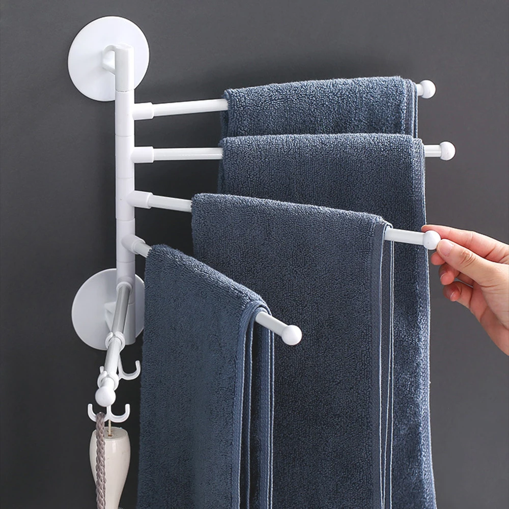 Storage Rack With Three Or Six Layers Multifunctional Rotating Towel Rack Towel Bathroom Storage