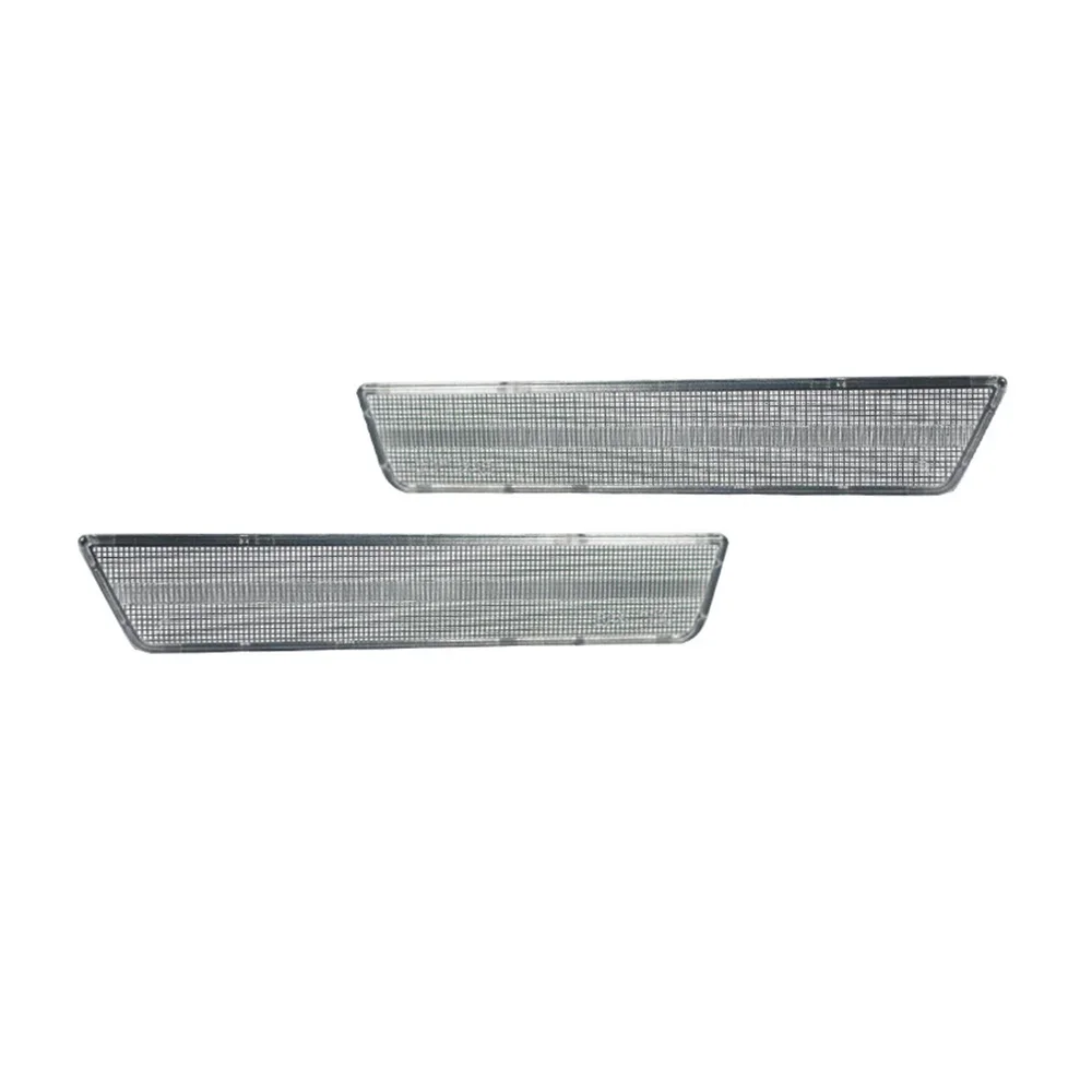 Clear LED Side Marker Lights Housings with Dual Row Front & Rear Reflectors