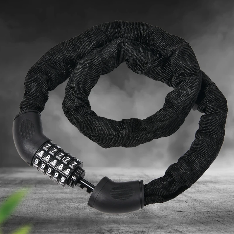 Motorcycle electric car combination lock chain lock bicycle anti-theft lock portable chain lock mountain bike bicycle locks_voghion.com