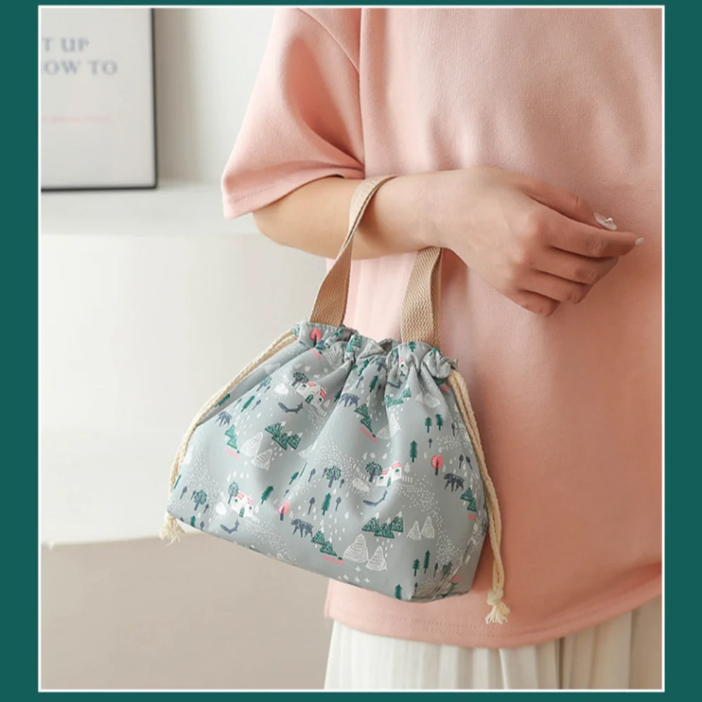 Tragbare Thermo tasche Frauen Kinderschule wärme isolierte Brotdose Einkaufstasche Lebensmittel kleine Tasche – Detail 13