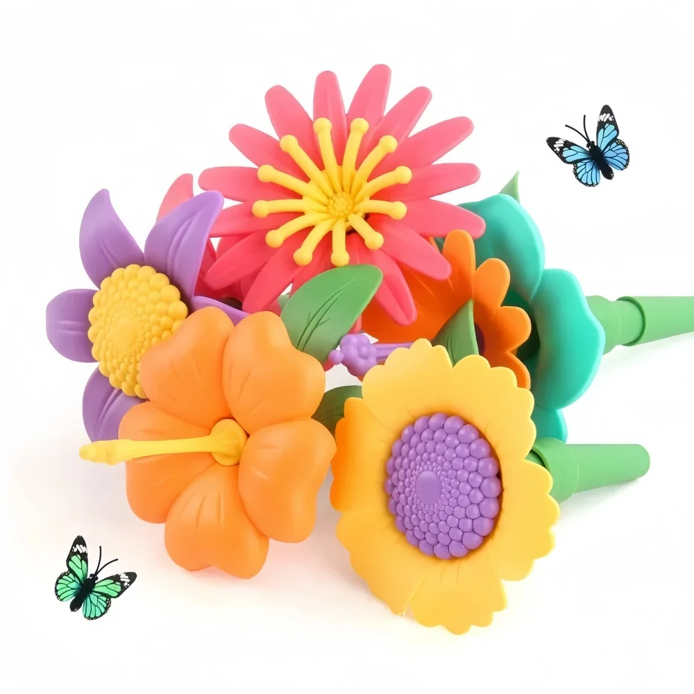 Grow Their Imagination with STEM Educational Flower Garden Building Toy-Perfect Gift for 3-7 Year Old Boys & Girls! 54-224PCS