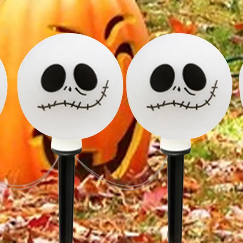 Halloween Pathway Markers Lights Waterproof Ghost Pathway Lights Halloween Solar Lights Outdoor Halloween Decorations Halloween 4