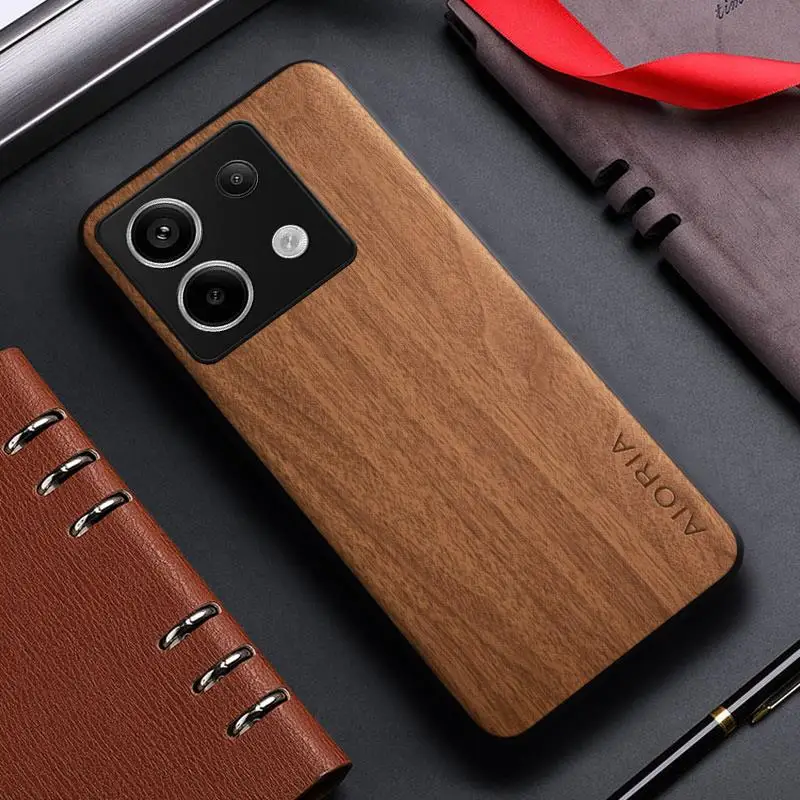 Bamboo Wood Pattern Leather Case Cover