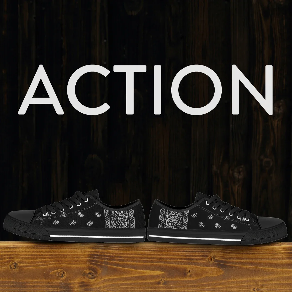 S Black Bandana Womens Sneakers Customized Flat Shoes High Quality Gifts Art Her Fashion Casual Footwear Best Selling