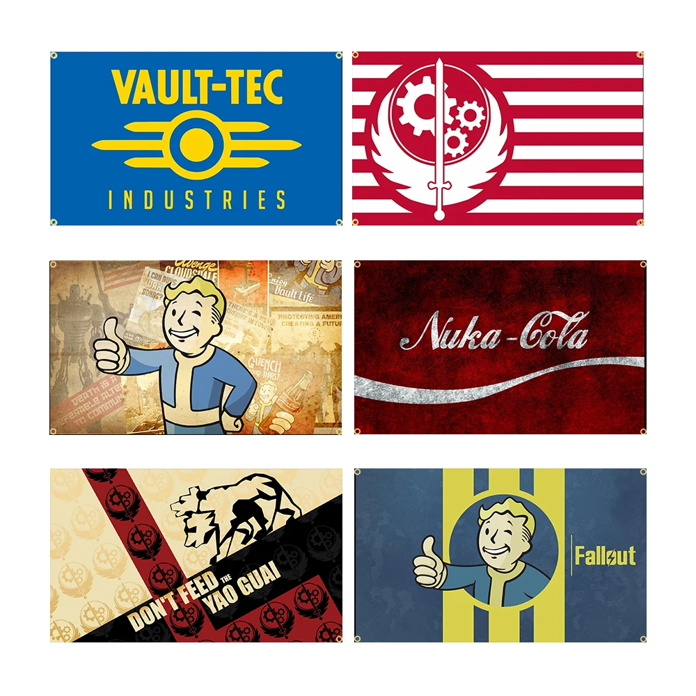 

90x150cm Vault-Tec Caesar's Legion Brotherhood Of Steel Flag Polyester Printed Decoration Banner Tapestry