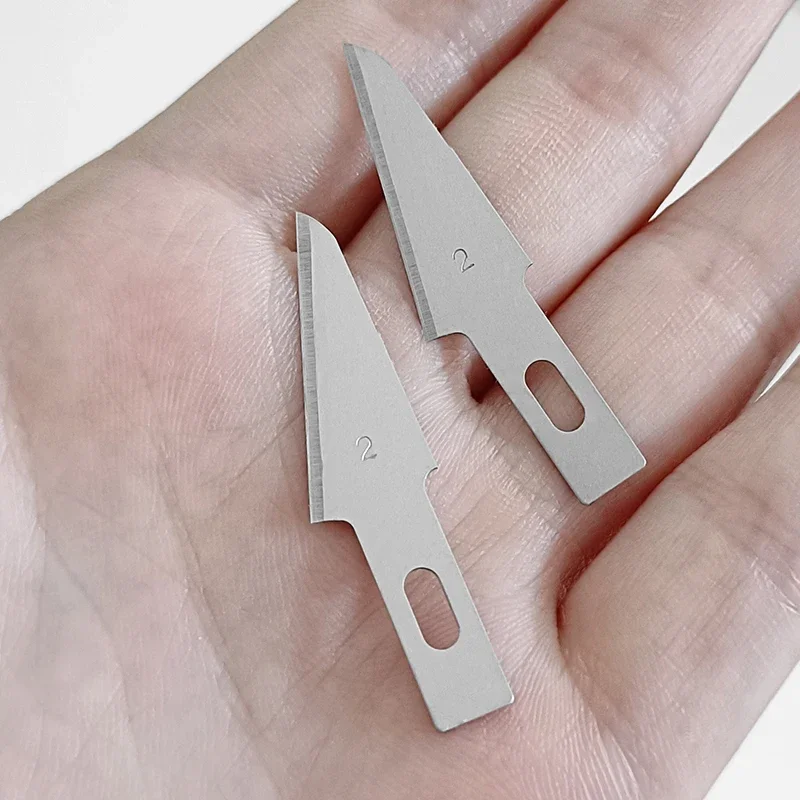 Metal Scalpel Knife Engraving Knife Blades Wood Carving Blade Replacement Surgical Sculpture Cutting Tools 100/50Pcs