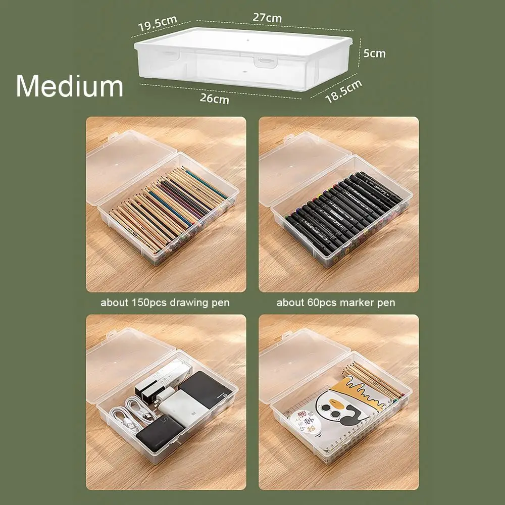 Description Picture 5 of itemPlastic Box for Data Certificate Stationery Jewelry Portable Large Capacity A4 A5 File Organizer School Home Office Supplies