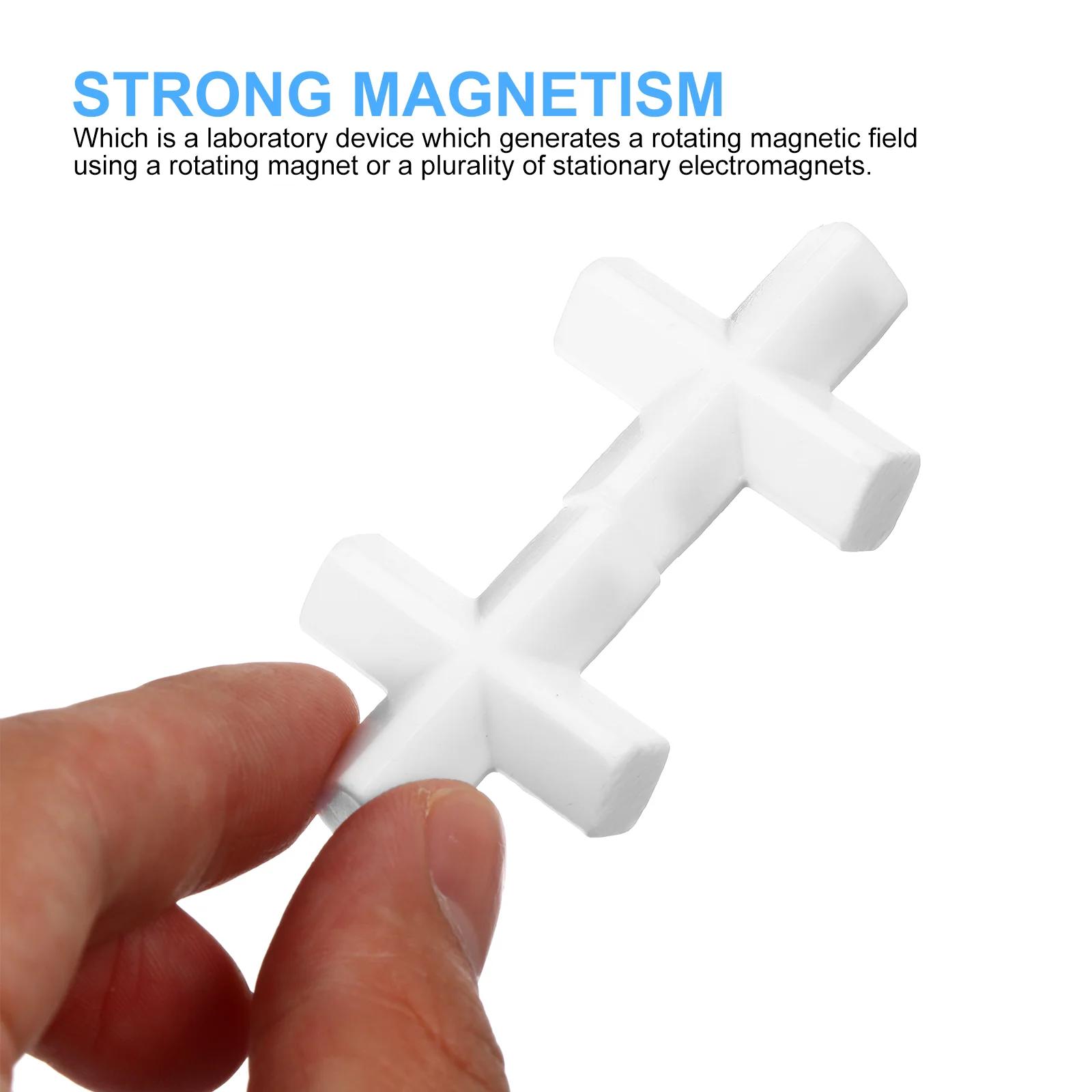 

2pcs Magnetic Stirrer Mixer Cross Type Stir Bars White PTFE Stir Rod Bars