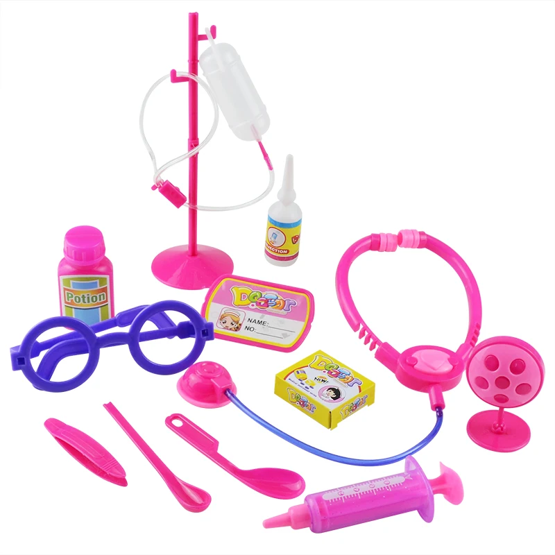 Stethoscope Toy Syringe Model Pretend Doctors Kit Early Educational Toys Parent-Child Game Plastic Blue/Pink Stethoscope Toy For Children