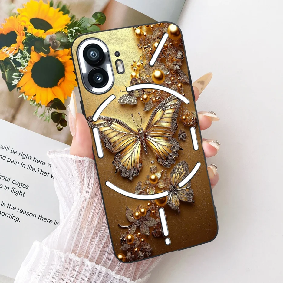Floral Butterfly Design Soft TPU Phone Case