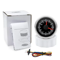 Universal 52mm Digital Clock Gauge with 7 - Color Backlight and Waterproof Design (BS)