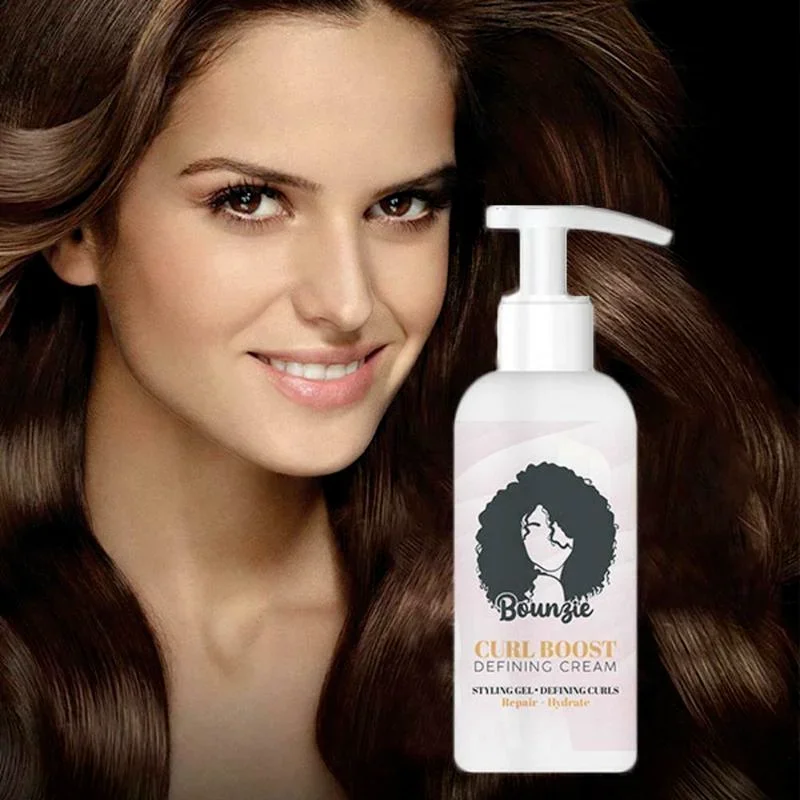 50ml Curl Cream Moisturizing Long Lasting Repair Curling Hair Care Elastin Boost Instant Effect Drying Frizz Control Hair Style