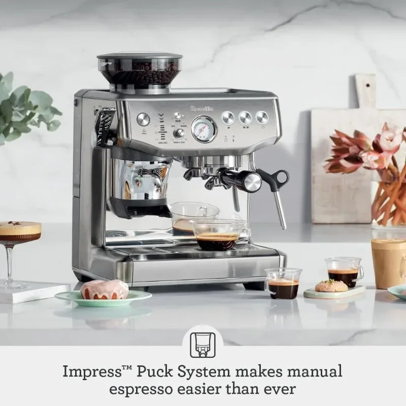 Breville the Barista Express Impress Espresso Machine with Grinder & Milk Frother, Espresso Maker with Assisted Tamping 2